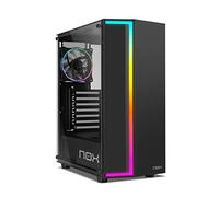 NOX XTREME PRODUCTS INFINITY GAMMA - Mid-Tower ATX/M-ATX/ITX ARGB Dynamic Rainbow, tempered glass side panel, 120 mm ARGB fan pre-installed, USB 3.0, black