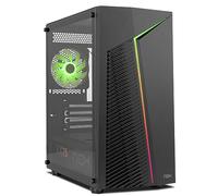 NOX XTREME PRODUCTS Infinity Zeta M-ATX/ITX ARGB Rainbow Dynamic Mini Tower Tempered Glass Side Panel, Space for 6 Fans, Compatible with up to 310mm Graphics Cards, USB 3.0, Black