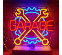 Noxet Garage Neon Signs Spanner Neon Sign Garage Neons Led Light Signs For Dads Garages Man Cave Car Workshop Garages Pub Business Sign For Garage Decoration