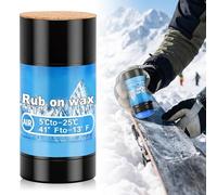 NoxGule 75g Ski Wax, Snowboard Wax, Rub on Ski Snowboard Nordic Cross-Country Wax, Easy Cork Applicator, Great for Quick Waxing on the Go-Long-Lasting Resistant to Low Temperatures-Rub and Buff