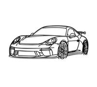 noxozoqm Metal Car Wall Art, 35.4'' x 6.3'' - Unique Car Silhouette Room Decor for Men, Cool Teen Boy Room Decor, Durable Wall Hanging Decor, Black