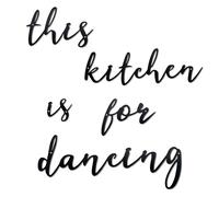 noxozoqm This Kitchen is for Dancing Sign Pantry Decor and Metal Kitchen Decor Signs Decoraions For Wall,Country Farmhouse Decoration for Dining Room (Black)
