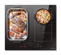 NOXTON Induction Hob 4 Plates with Double Flex Zones, Induction Hob 60 cm Installation with Booster, Touch Control, Timer, Child Lock, Pause, 220V-240V, 7200W, No Plug