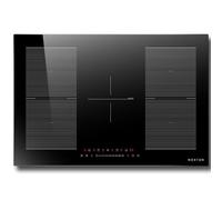 NOXTON Induction Hob 5 Plates 77 cm with 2 Flex Zones, Built-in Induction Hob with 9 Levels Induction, Timer, Safety Lock, 220-240V, 7200W
