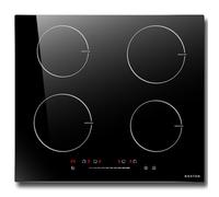 NOXTON Induction Hob Built-In 4 Plates, 60 cm, 7400 W, Autonomous Induction Hob with Touch Control, 9 Heat Settings, Timer, Child Lock, Automatic Shut-Off