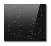 NOXTON Plug in Induction Hob 60 cm Flex Zones with 13AMP Plug, Induction Hob 4 Ring Built-in Slide Control, Timer, Pause Function, Safe lock, 2800W, 220V-240V