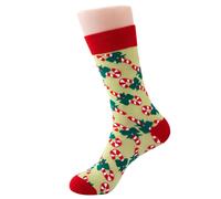 Noxxiez Christmas Candy Cane Green Unisex Socks Noxxiez Green One Size