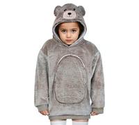 Noxxiez Kids Sherpa Fleece Cuddle Oversized Hoodie Bear