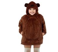 Noxxiez Kids Sherpa Fleece Cuddle Oversized Hoodie Capybara