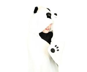 Noxxiez Panda Bear Hooded Animal Blanket in White Noxxiez White