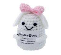 Noxxiez Positive Quote Crochet Plush - Bunny in White Noxxiez White