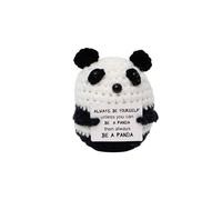 Noxxiez Positive Quote Crochet Plush - Panda in White Noxxiez White