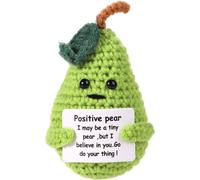 Noxxiez Positive Quote Crochet Plush - Pear in Green Noxxiez Green