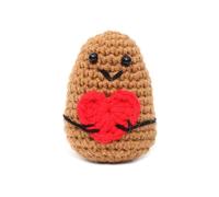 Noxxiez Positive Quote Crochet Plush - Potato with Heart in Brown Noxxiez Brown