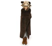NOXXIEZ REINDEER ANIMAL HOODED CUDDLE COZY BLANKET 130 X 100 CM KEEP WARM WINTER