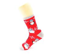 Noxxiez Soxxiez Christmas Unisex Adult Socks - Red Penguins