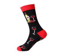 Noxxiez Soxxiez Unisex Adult Socks - Black Wine Glass