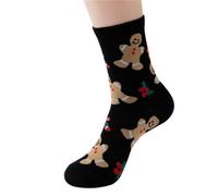 Noxxiez Soxxiez Xmas Unisex Adult Socks - Black Gingerbread Man