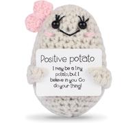 Noxxiez Women's Positive Quote Crochet Plush - Female Potato in Beige Noxxiez Beige