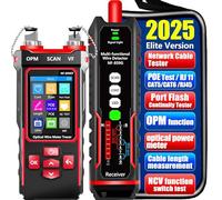 NOYAFA Network Cable Tester with Optical Power Meter, POE Test, RJ45/RJ11, CAT5/6/7, VFL, LAN Tone Probe Kit (NF-859GT)