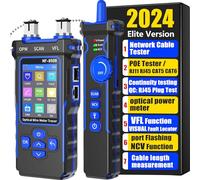 NOYAFA Network Cable Tester with Optical Power Meter VFL, Multifunctional Ethernet Tester, RJ11 RJ45/PoE Tester/CAT5 CAT6/length Measurement, Telephone line Trace Meter with Headset, Network Tools