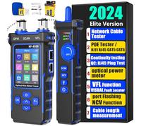 NOYAFA NF-8508 Network Cable Tester with 7 wavelength Optical Power Meter VFL,RJ11 RJ45/PoE Tester/CAT5 CAT6/NCV with 10mw Visual Fault Locator,Network Tool with Lithium Battery