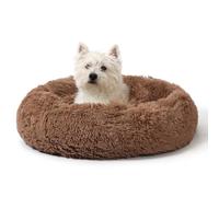 NOYAL Calming Dog Bed for Anxiety, Hooded Donut Cave with Blanket, Plush Fluffy Washable Pet Bed for Small Medium Dogs & Cats