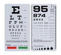 NOYOC 2 Pack Pocket Eye Chart, 2 in 1 Snellen & Rosenbaum Chart, 6.5x3.5 Inches, Handheld Double Sided Plastic for Eye Exams (2 Pack 6 Feet)