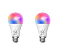 NoyoRo Smart Bulb, HomeKit Dimmable LED Light Bulb 9W E27 WiFi Smart Timer Lamp RGB+CW+WW Colored Bulbs 110V 220V Work, with Alexa Google Apple Siri,2PCS