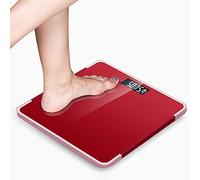 NOYOTA Digital Bathroom Scales for Body Weight, Lcd Display Body Index Electronic Smart Weighing Scales 180Kg Bathroom Body Scale Digital Human Weight Scales Floor Accurate measurement (Color : Red)
