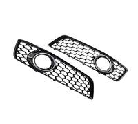 NOZADO Fog Light Grill Cover Left Right Fit For Audi A3 8P 2009-2013 Modeling Repair Exterior Accessory 8P0807681D 8P0807682D Foglight Assemblies (Size : Electroplate Black)