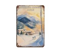 Nozawa Onsen Japan Retro Poster Metal Tin Sign Chic Art Retro Iron Painting Bar People Cave Cafe Family Garage Poster Wall Decoration 8x12inch(20x30cm)
