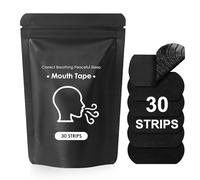 Nozibye Anti Snoring Mouth Tape Strips - 30 Pack Sleep Mouth Strips for Snoring & Better Sleep (Black)