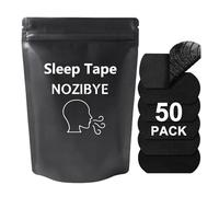 Nozibye Anti Snoring Mouth Tape Strips - 50 Pack Sleep Mouth Strips for Snoring & Better Sleep (Black)