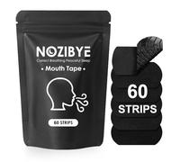 Nozibye Anti Snoring Mouth Tape Strips - 60 Pack Sleep Mouth Strips for Snoring & Better Sleep (Black)