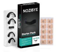 Nozibye Magnetic Nose Strip, Starter Pack (15 Pairs, Black), for 15 Days - Anti Snoring Magnetic Nasal Strips, Boost Oxygen & Improve Sleep