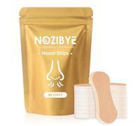 Nozibye Nose Strips for Breathing | Anti Snore & Better Sleep (90 Count, Tan) - Nasal Strips for Breathing, Stop Snoring, Clear Airways