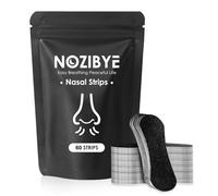 Nozibye Nose Strips, Nasal Strips for Sleeping (60 Count, Black) - Comfortable Nose Strips for Breathing and Snoring Relief, Snore Strips with Extra Strong Adhesive