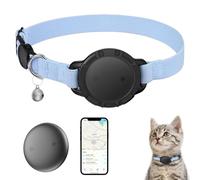 NozlaID Cat Tracker Collar - GPS Cat Tracker No Monthly Fee - Compatible with iOS/Android - Stretchy Cat GPS Tracking Device for for Kittens and Puppies (1 Pack)
