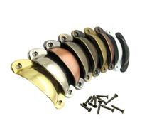 NOZLIHMH 2PCS Retro Metal Kitchen Drawer Cabinet Door Handle and Furniture Knobs Handware Cupboard Antique Brass Shell Pull Handles(White)