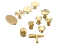 NOZLIHMH Nordic Style Hexagon Solid Brass Cabinet Knob Cupboard Handle Door Pull Handles SimpleLife Brass Color Entryway Clothes Hook(33x20mm-style G)