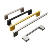 NOZLIHMH Wardrobe Door Drawer Handle American Aluminum Alloy Extended Solid Cabinet Handle Furniture Accessories(Copper-160mm)