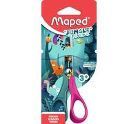 Maped - Children's Scissors - Jungle Fever Scissors - Round Tip Scissors - 12 cm Stainless Steel Blades - Ergonomic 3D Rings