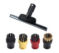 Nozzle Brush Head for Karcher SC2 SC3 SC4 SC5 Steam Cleaner Replacement Karcher Accessories Window Nozzle Round Brush(Set A)