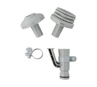 Nozzle Hose Holder, 1.25'' Pool Filter Kit Compatible with Intex 25022E, Plastic Inlet Nozzle with Grille and Clamp for Above Ground Pumps under 1000 GPH