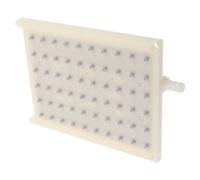 Nozzle Rectangular Plate Shower White Hole 6x10 Plastic