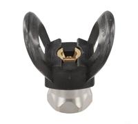 Nozzle Seat Guard for Airless Sprayer 11.47mm Socket(Black) | G7/8-14 thread, metal plastic build, prevents scratches, ensures effective spraying, assembly