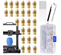 Nozzle Set For - High-performance Modern 3D Printer Accessories In, Lightweight, Sturdy, Wear-Resistant Brass, 0.4mm, 25 Pieces With | Multipurpose Outdoor Indoor Utility
