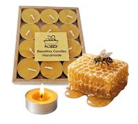 Nozzy Handmade Beeswax Tea Light Candles Pack of 12