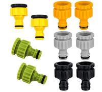 NP 10 PCS Garden Hose Tap Connectors durable 3/4 inch and 1/2 inch Threaded Faucet Adapters Threaded Tap Connectors for Watering Device and Car Wash